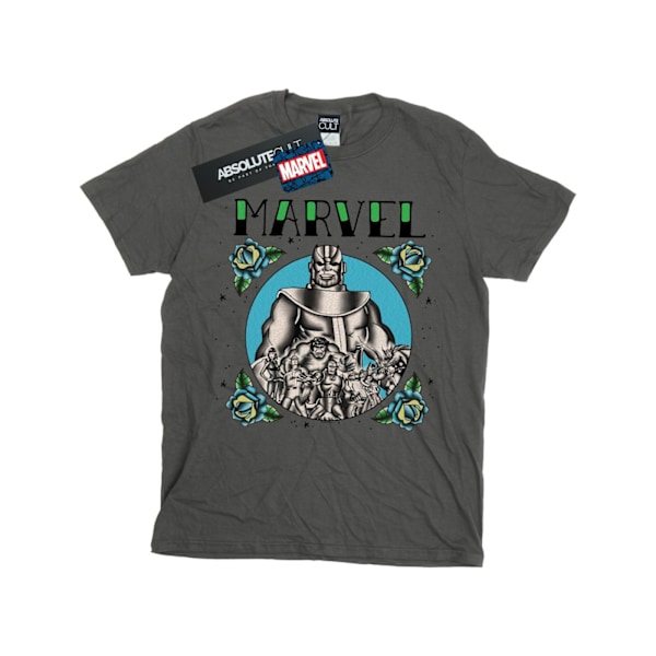 Marvel Womens/Ladies Avengers Group Tattoo Cotton Boyfriend T-S Charcoal XXL