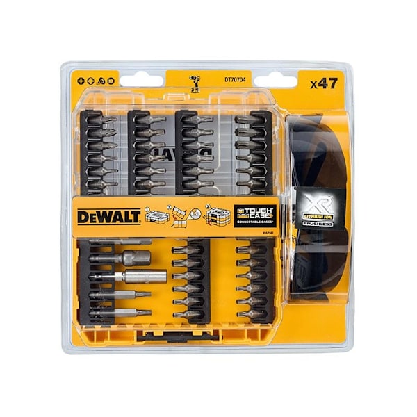 Dewalt Elverktyg Dt70704 Skruvdragarset, 47 Delar + Säkerhet Multi Colour One Size