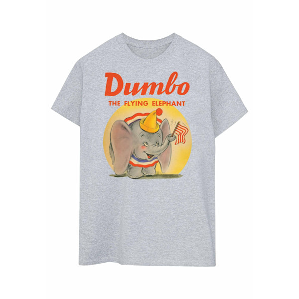 Disney Dam/Damer Dumbo Flygande Elefant Bomull Boyfriend T-Shirt S Sports Grey 3XL