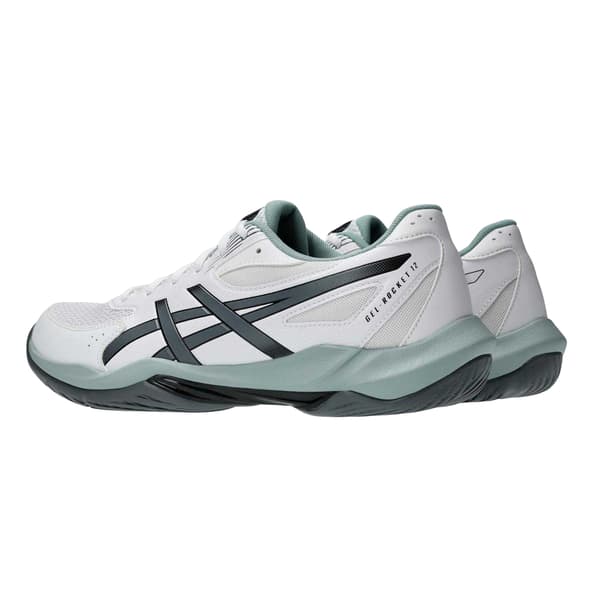 Asics Herr Rocket 12 Inomhusskor 8 UK Vit/Stål White/Steel 8 UK
