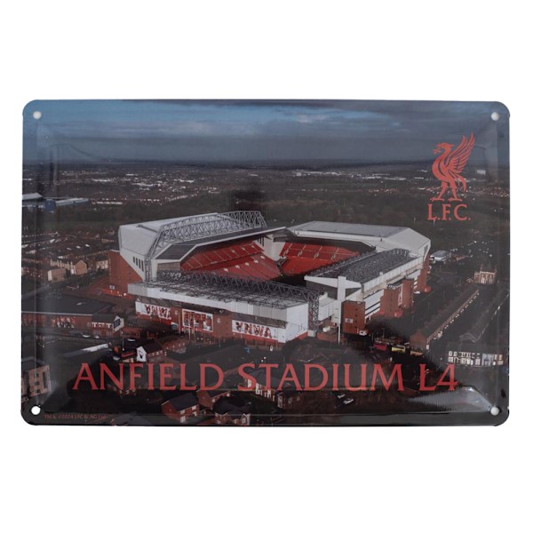 Liverpool FC Metall Stadionskylt (2-pack) One Size Röd Brun/ Red Brown/White One Size