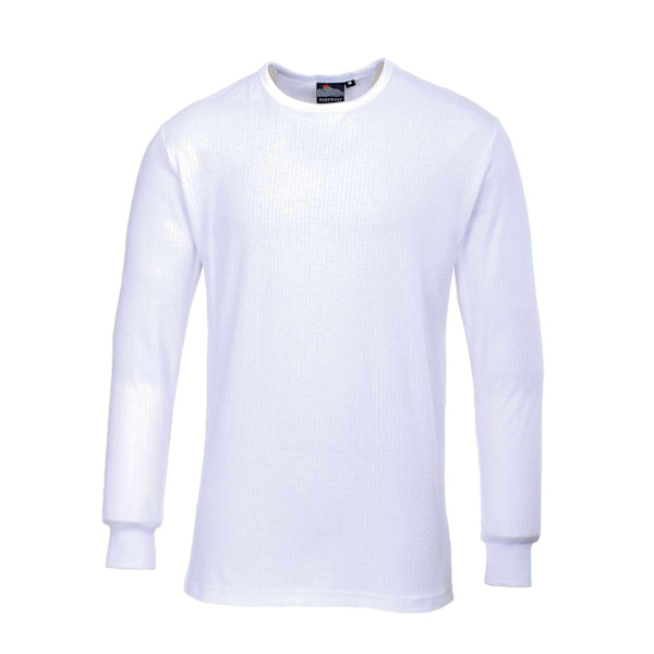 Portwest Herr Termisk Underkläder Långärmad T-shirt (B123) M W White M