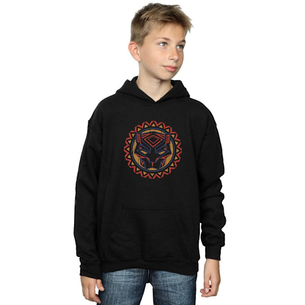 Marvel Boys Black Panther Tribal Panther Icon Hoodie 12-13 År Black 12-13 Years