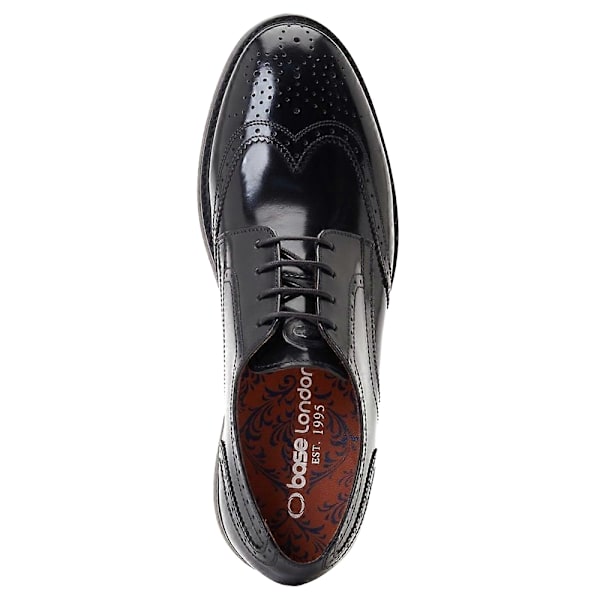 Base London Joe Läder Brogues för Män 11 UK Svart Black 11 UK