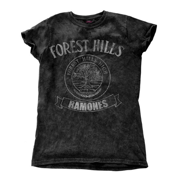 Ramones Womens/Ladies Forest Hills Vintage T-Shirt S Svart Black S