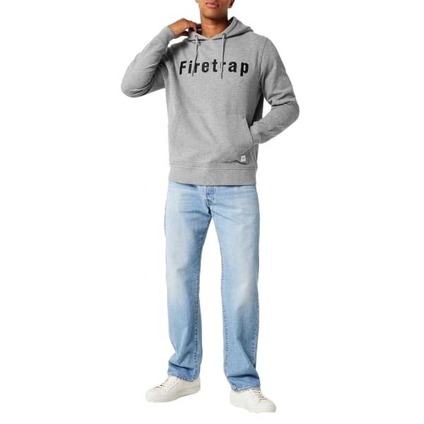 Firetrap Herr Grafisk Fleecetröja S Gråmelerad Grey Marl S