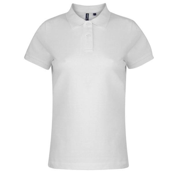 Asquith & Fox Dam/Dam Poloshirt med korta ärmar, enfärgad, S, vit White S