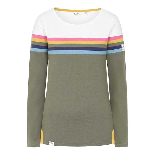 Lazy Jacks Dam/Dam Multi Stripe Breton Topp M Khaki Khaki M
