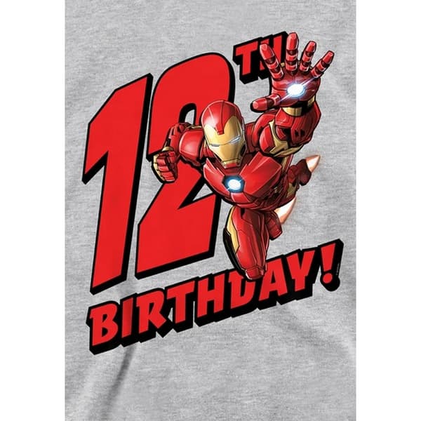 Marvel Barn/Barn Iron Man Heather 12-årsdag Huvtröja 7-8 Athletic Heather 7-8 Years