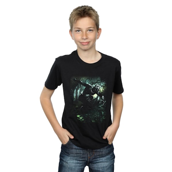 Marvel Boys Black Panther Jungle Run T-shirt 7-8 år Svart Black 7-8 Years