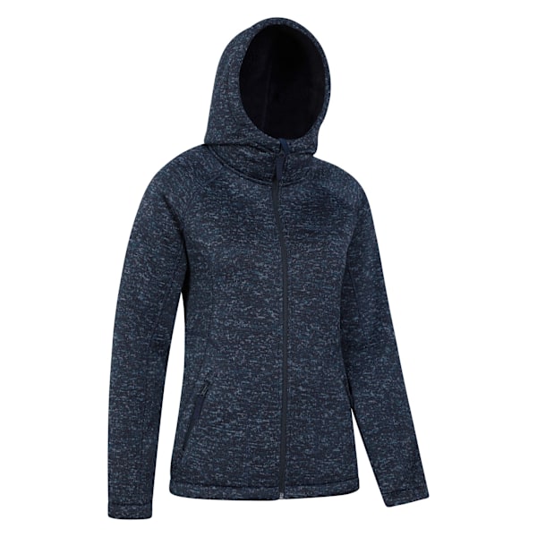 Mountain Warehouse Nevis Hellytterjacka med Fuskpälsfodrad Full Zip för Kvinnor Navy 10 UK
