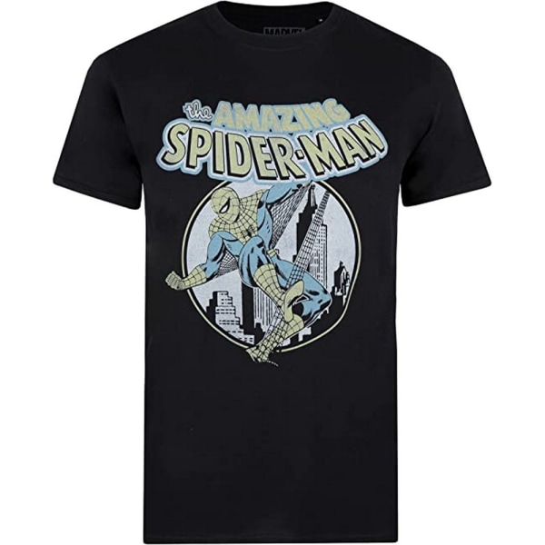 Spider-Man Herr City Slinger T-shirt XL Svart Black XL