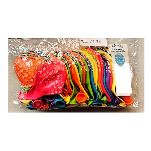 Kreativa latexballonger med tryck för 5-årsdag (50-pack) Multicoloured One Size