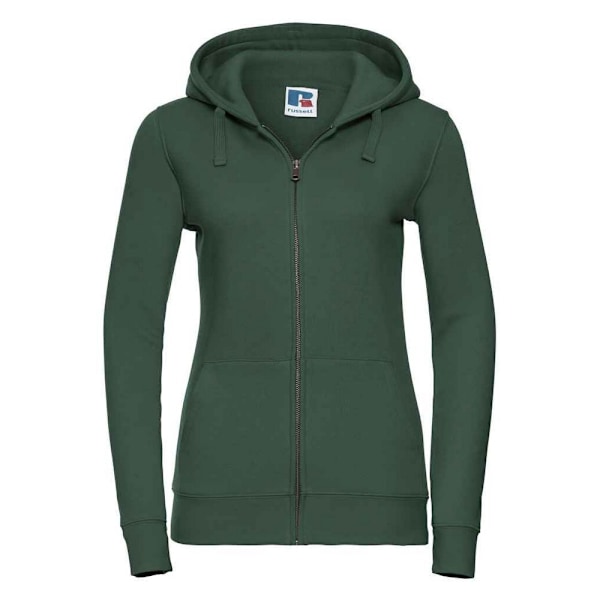 Russell Dam/Damer Authentic Full Zip Hoodie S Flaskegrön Bottle Green S