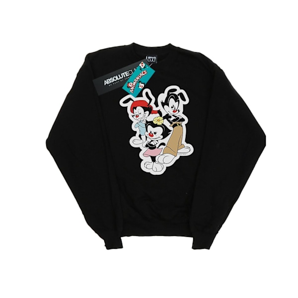 Animaniacs Dam/Kvinnor Dot Wakko Och Yakko Sweatshirt L Svart Black L