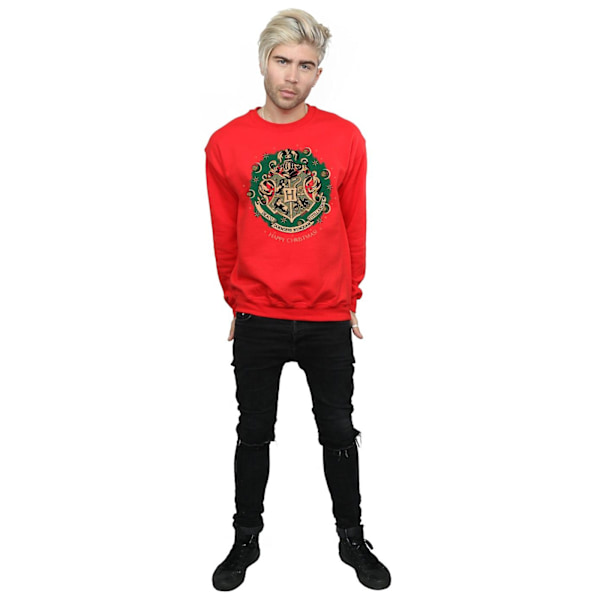 Harry Potter Julkrans Sweatshirt för Herr L Röd Red L