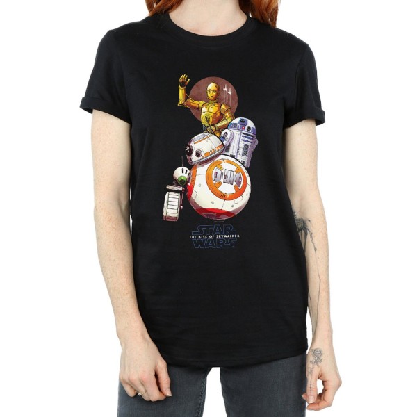 Star Wars The Rise Of Skywalker Dam/Damer Droids Illustration Bomull Boyfriend T-shirt L Svart Black L