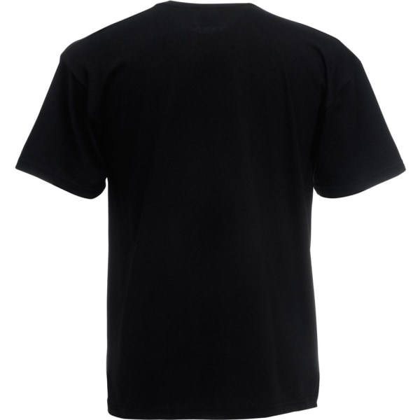 Fruit Of The Loom Herr Valueweight V-ringad, kortärmad T-shirt Black S