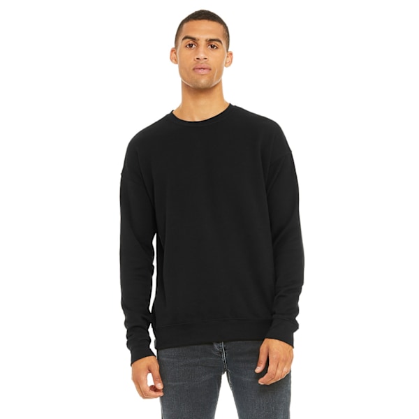 Bella + Canvas Unisex Drop Shoulder Sweatshirt M Svart Black M