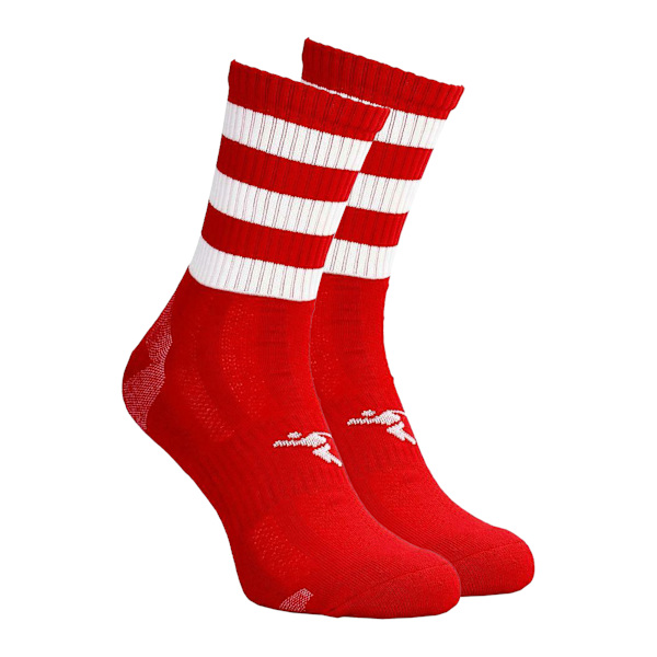 Precision Childrens/Kids Pro Hooped Football Socks 3 UK-6 UK Röd/Vit Red/White 3 UK-6 UK