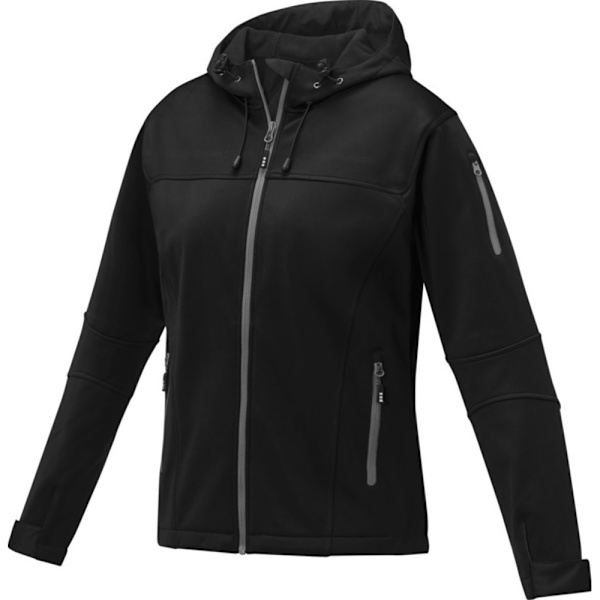 Elevate Womens/Ladies Match Soft Shell Jacka XL Solid Black Solid Black XL