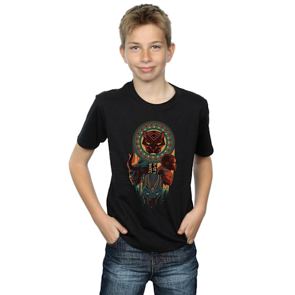 Marvel Boys Black Panther Totem T-Shirt 12-13 år Svart Black 12-13 Years