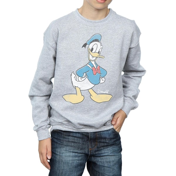 Disney Boys Donald Duck Classic Donald Sweatshirt 7-8 år Spo Sports Grey 7-8 Years