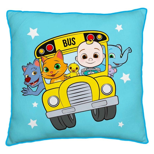 Cocomelon Friends Kvadratisk Fylld Kudde 40cm x 40cm Blå/Gul Blue/Yellow/White 40cm x 40cm