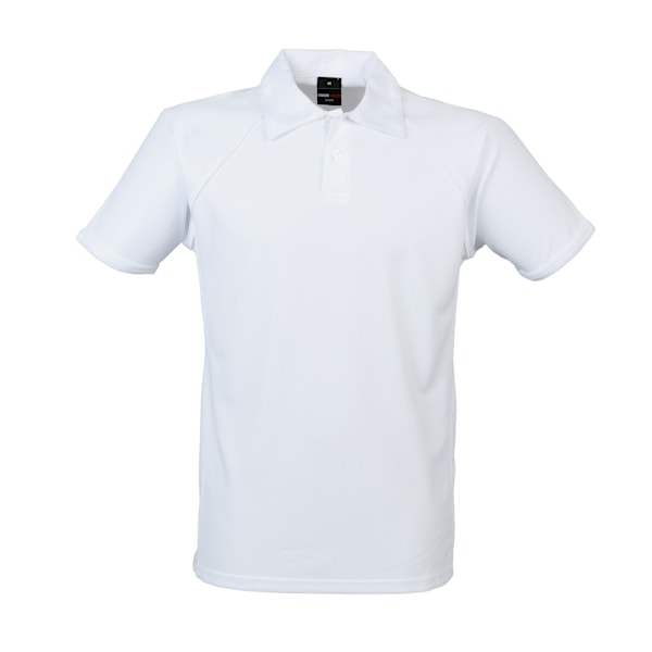 Finden & Hales Herr Piped Performance Sports Polo Shirt M Vit White/White M