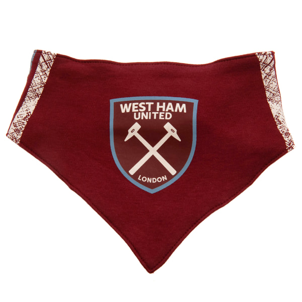 West Ham United FC Baby Crest Haklappar (paket med 2) En one size rödbrun/ Maroon/Black One Size