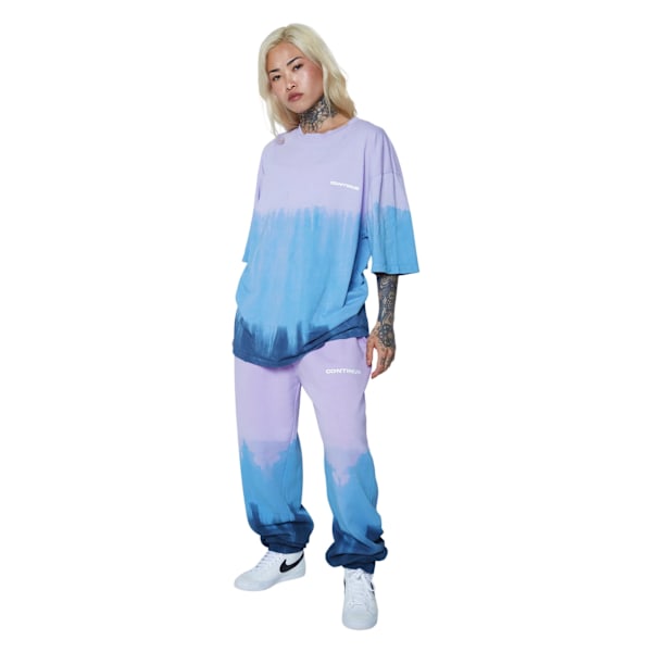 Hype Unisex Adult Tie Dye Skater Globe Continu8 Boxy T-Shirt M Purple/Blue M