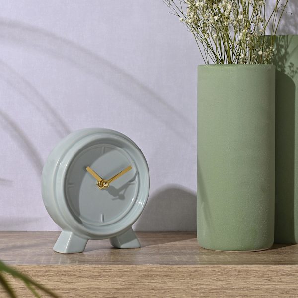 Interval Keramisk Mantel Klocka - Oceanblå En Storlek Blå Blue One Size