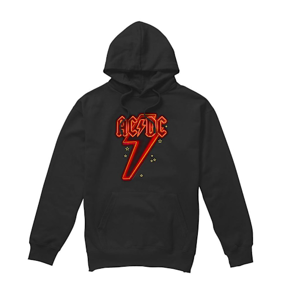 AC/DC Herr Neon Bolt Hoodie S Svart Black S