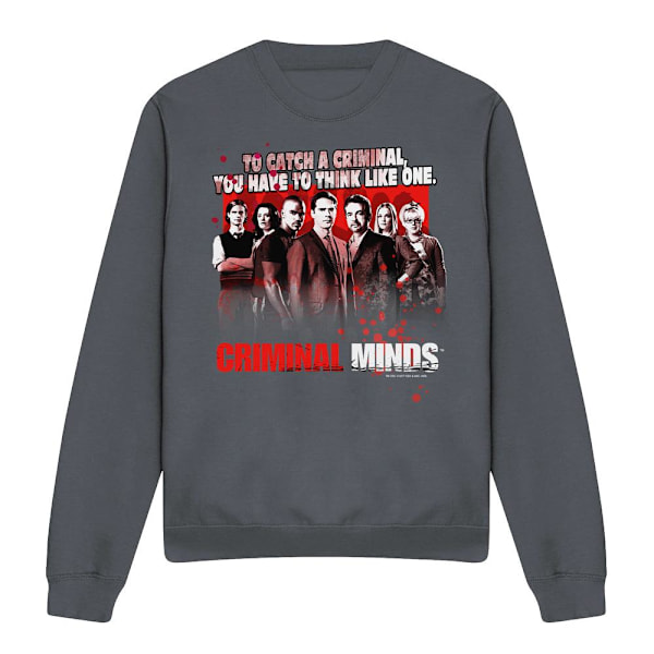 Criminal Minds Unisex Vuxen Think Like One Sweatshirt M Charcoa Charcoal M