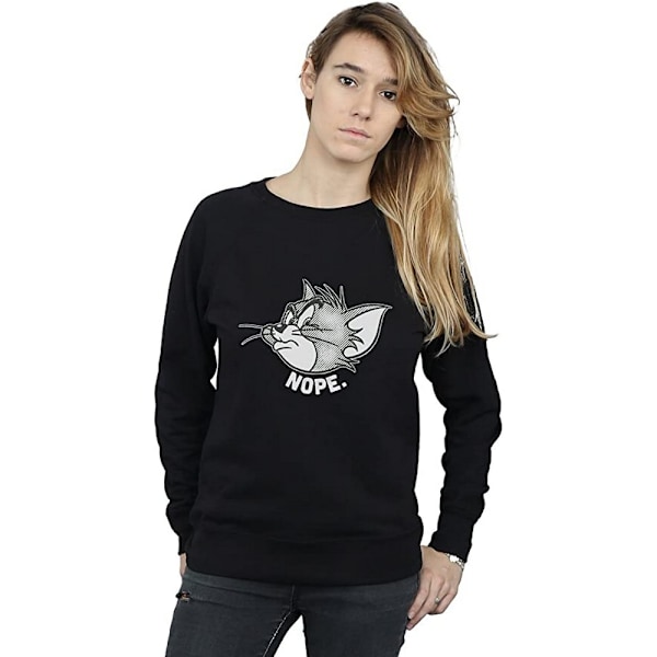 Tom och Jerry Dam/Dam Nope Face Sweatshirt XXL Svart Black XXL