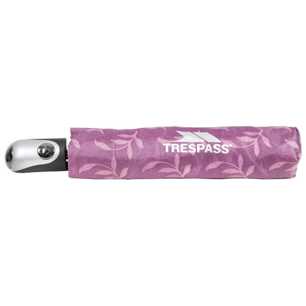 Trespass Maggiemay Automatisk Paraply En Storlek Mauve Växt Prin Mauve Plant Print One Size