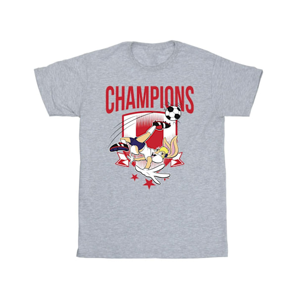 Looney Tunes Girls Lola Football Champions Bomull T-shirt 7-8 år Sports Grey 7-8 Years