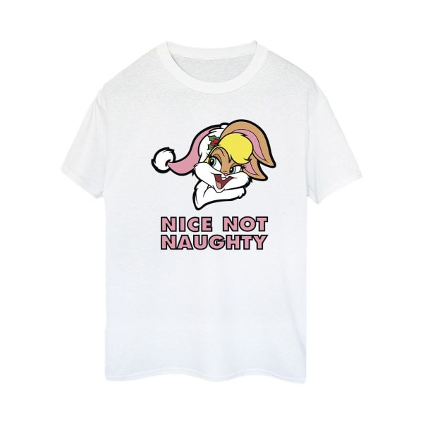 Looney Tunes Dam/Damer Lola Naughty Not Nice Bomull Boyfriend T-Shirt White L