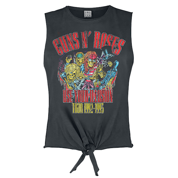 Amplified Womens/Ladies Use Your Illusion Guns N Roses T-Shirt Charcoal M