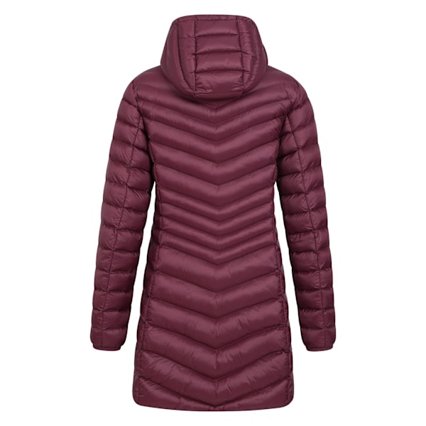 Mountain Warehouse Dam/Damer Florence Lång Vadderad Jacka 20 Burgundy 20 UK