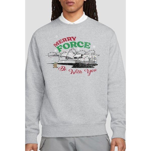 Star Wars: The Mandalorian Unisex Vuxen Merry Force Be With You Sport Heather S
