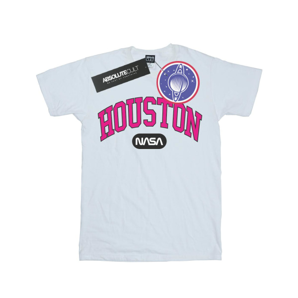 NASA Womens/Ladies Houston Collegiate Cotton Boyfriend T-shirt White S