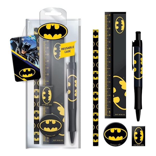 Batman Core Stationery Set (5-pack) One Size Svart/Gul Black/Yellow One Size
