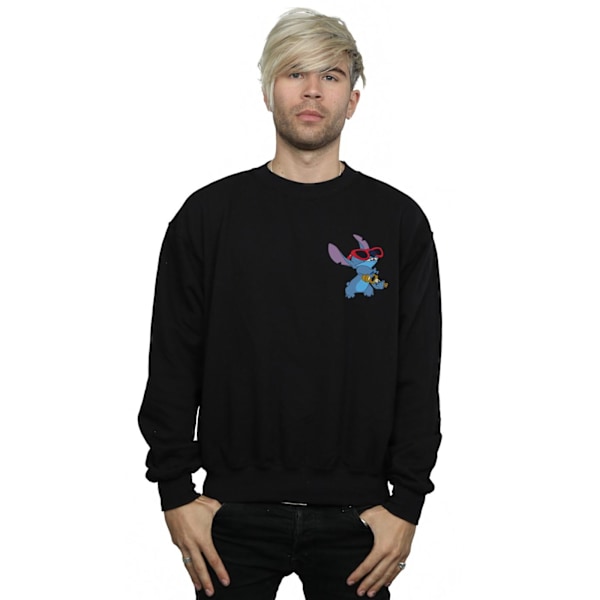 Disney Herr Lilo And Stitch Gitarr Sweatshirt 4XL Svart Black 4XL