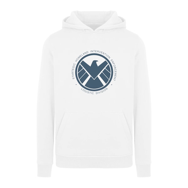 Agents Of Shield Pojkar Logistikavdelningen Hoodie 7-8 År Vit White 7-8 Years
