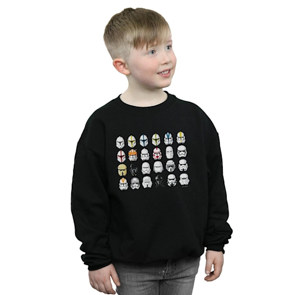 Star Wars Tröjor med Trooperhjälmar för Pojkar 5-6 År Svart Black 5-6 Years