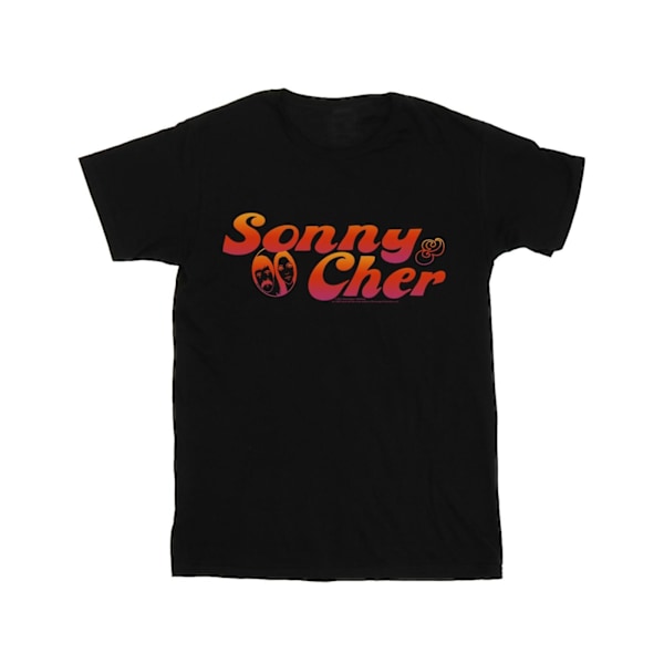 Sonny & Cher Boys Gradient Logo T-Shirt 7-8 år Svart Black 7-8 Years