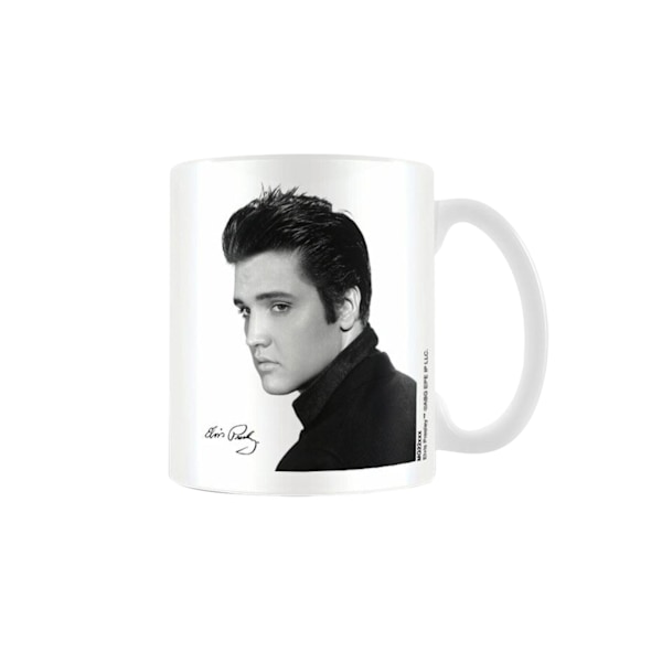 Elvis Porträtt Mugg En Storlek Vit/Svart White/Black One Size