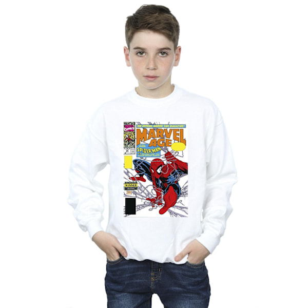 Marvel Boys Spider-Man Marvel Age Comic Cover Sweatshirt 9-11 år White 9-11 Years
