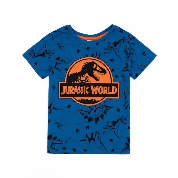 Jurassic World Boys All-Over Print Kort Pyjamas Set 6-7 år B Blue 6-7 Years